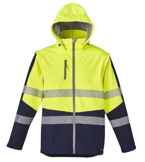 Picture of Syzmik, Unisex Streetworx 2 in 1 Stretch Softshell Taped Jacket